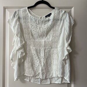 American Eagle White Blouse, Size Medium